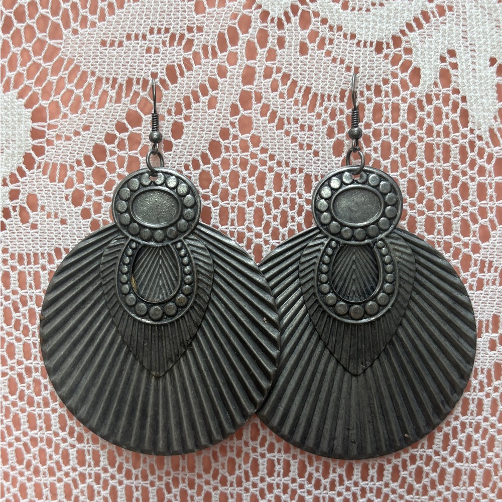 Boho Statement Disc Earrings